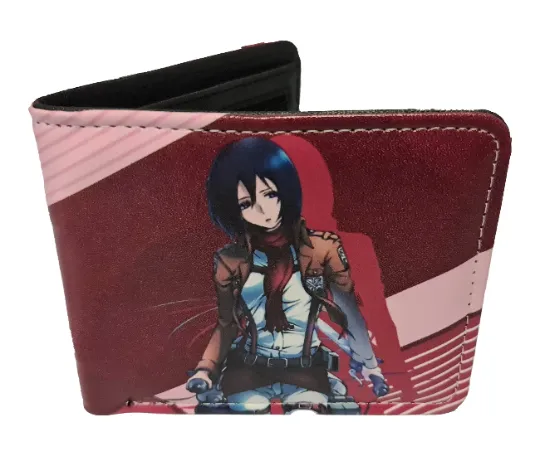 Attack On Titan Anime Wallet - Mikasa Ackerman - Premium PVC Leather