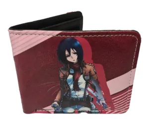 Attack On Titan Anime Wallet - Mikasa Ackerman - Premium PVC Leather