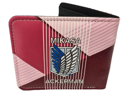 Attack On Titan Anime Wallet - Mikasa Ackerman - Premium PVC Leather