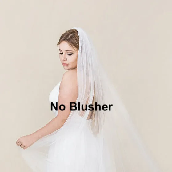 Aurora Half-Lace Cathedral Veil- Ready to Ship