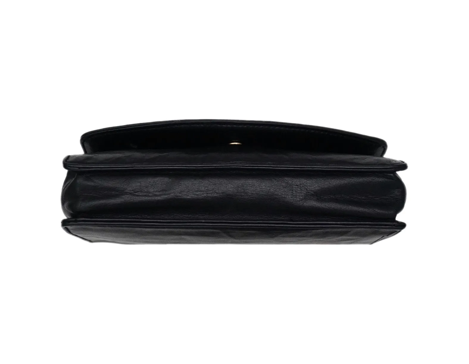 Authentic Chanel Vintage Black Lambskin Wallet On Chain (WOC)