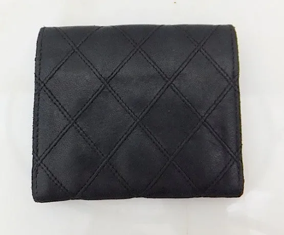 Authentic Chanel VNTG Quilted Navy 2.55 Jumbo   Wallet