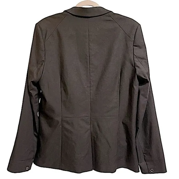 Avec Les Filles Black Boyfriend Blazer Joyce Azria Classic Jacket Washable XL