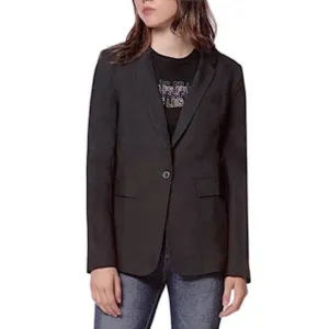 Avec Les Filles Black Boyfriend Blazer Joyce Azria Classic Jacket Washable XL