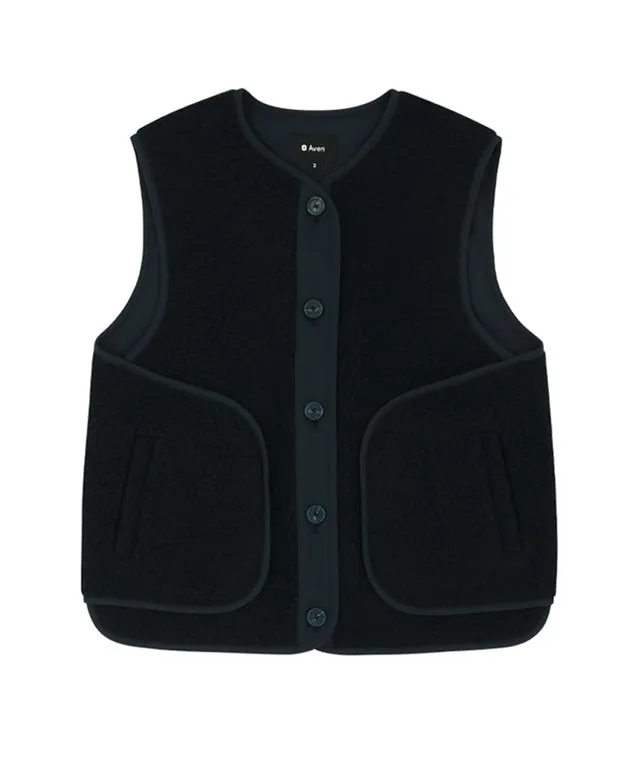 AVEN Women's Wool Shearing Vest - Dark/Navy
