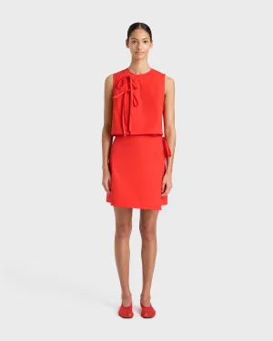 Avila Tie Front Top - Scarlet