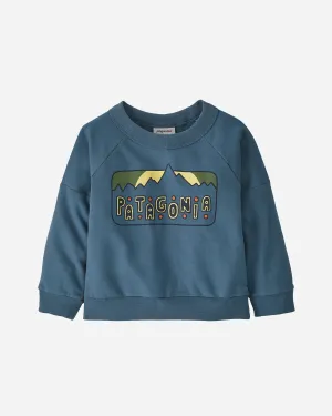 Baby Crew Sweatshirt - Dancing Dawn: Utility Blue