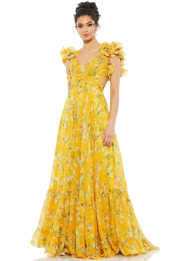 Barcelona Gown in Yellow by Mac Duggal - RENTAL
