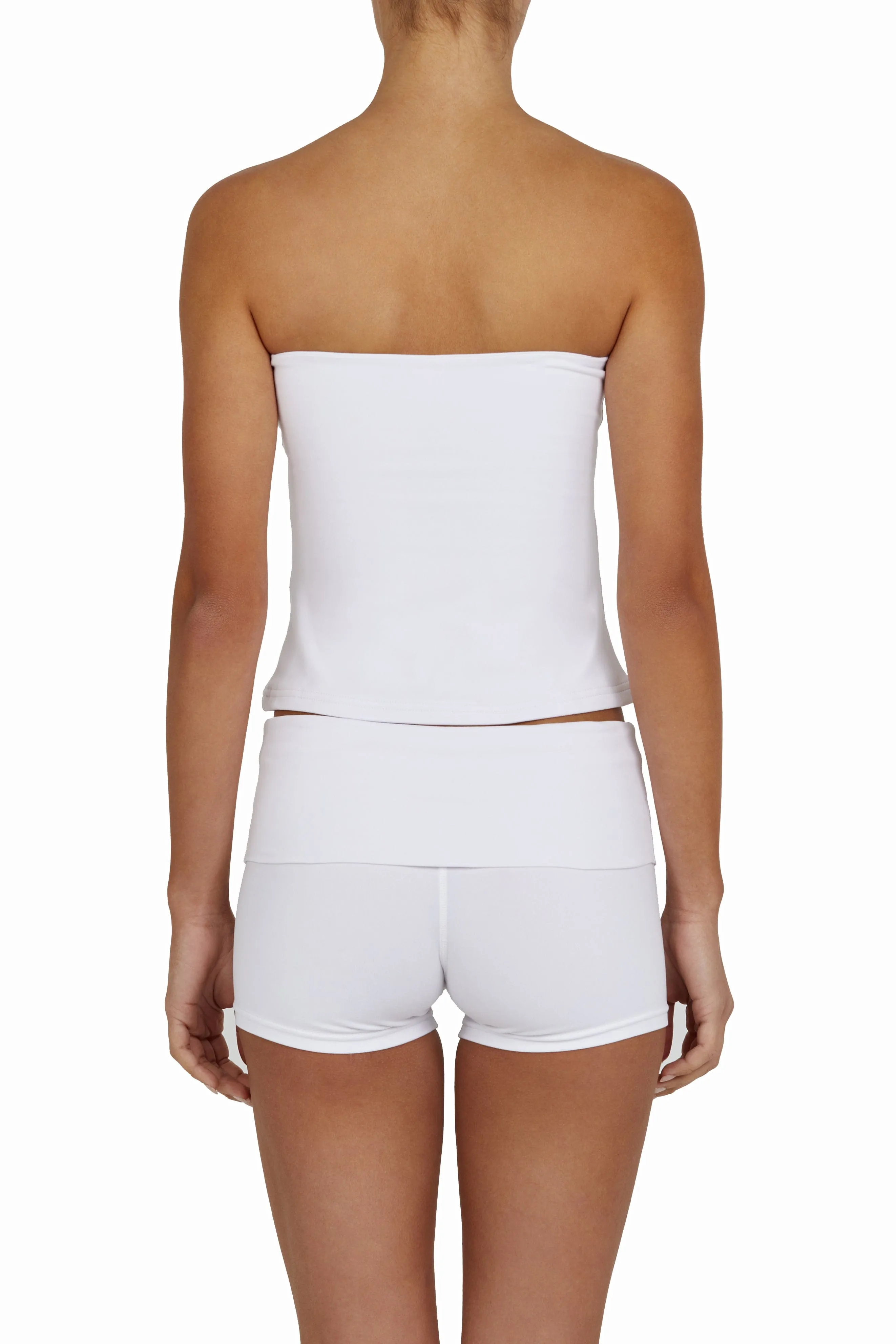 BASE tube top - bianco