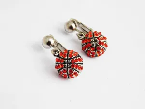 Basketball Earrings Clip On Non Pierced Jewelry