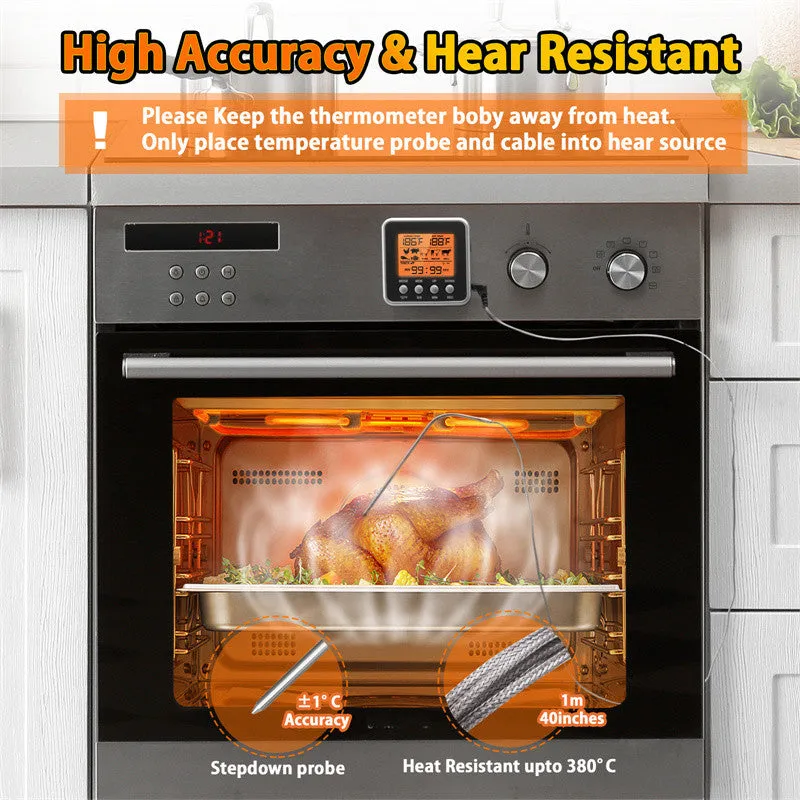 BBQ Grilling Thermometer Timer Probe