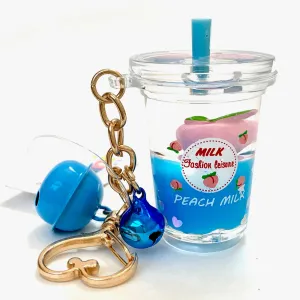 bcmini Peach Milk Bell Charm Keyring