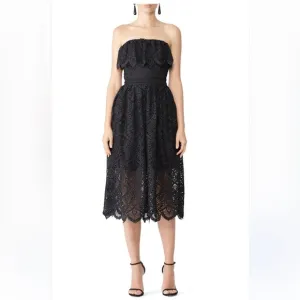 beautiful Shoshanna size 8 black lace strapless dress with Pockets