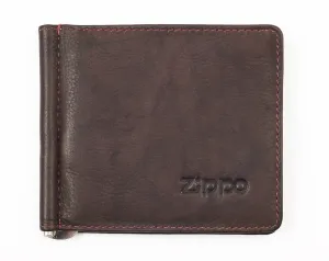 Bi-Fold Money Clip Wallet Brown