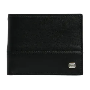 BILLABONG DIMENSION 2 IN 1 MENS LEATHER WALLET BLACK