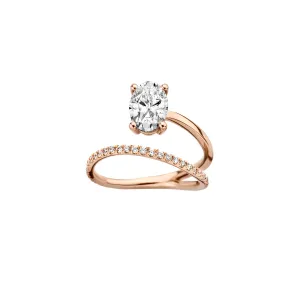 Billie Pavé Oval 1.24ct Rose Gold