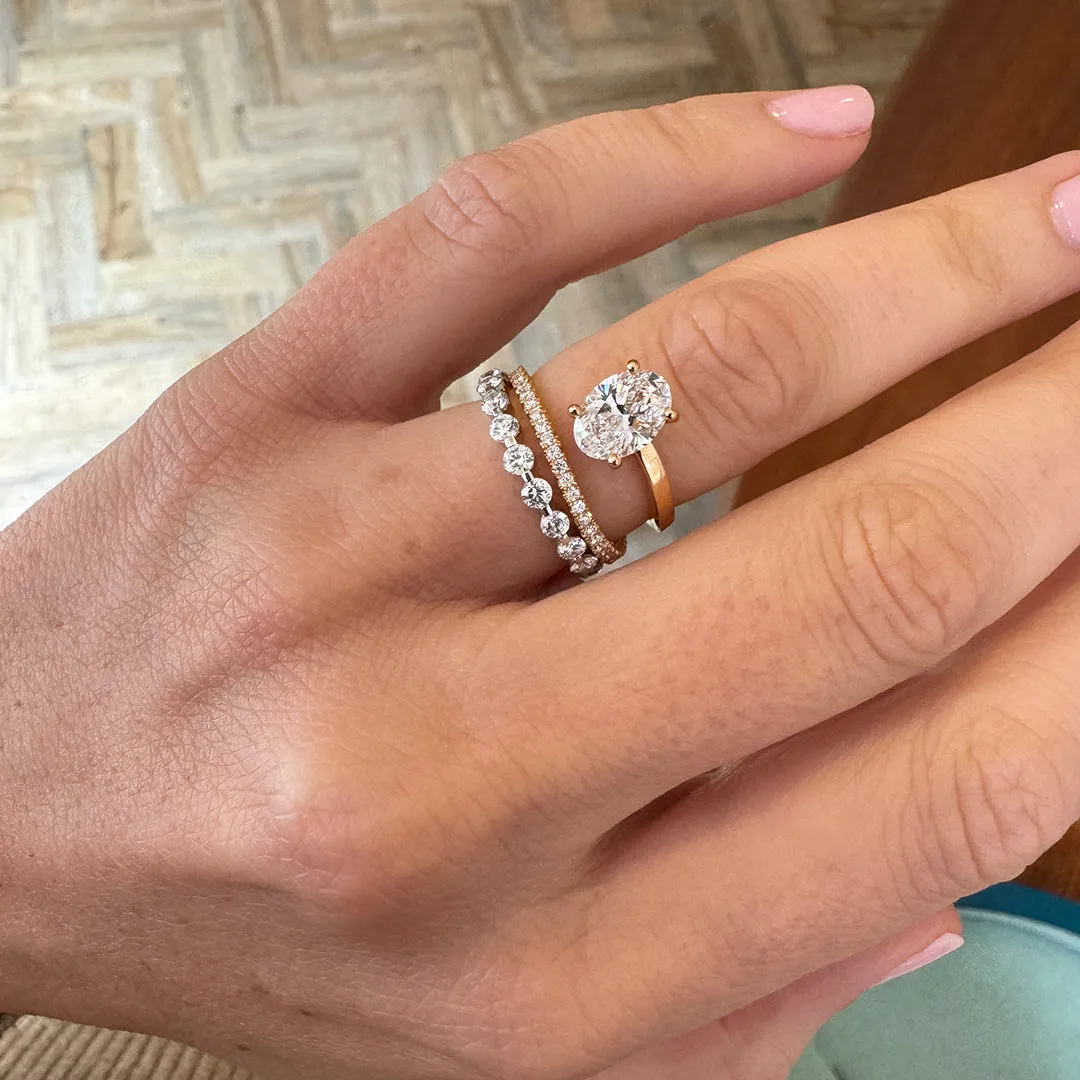 Billie Pavé Oval 1.24ct Rose Gold