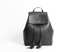 Black Full Grain Leather Backpack