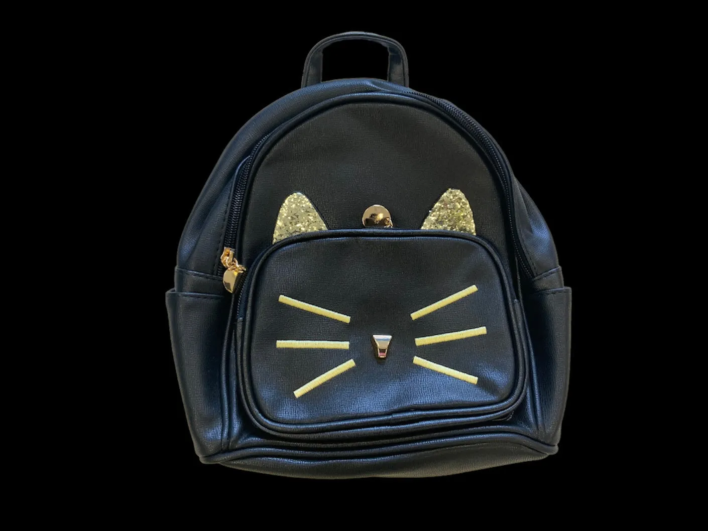 Black Gold Cat Backpack