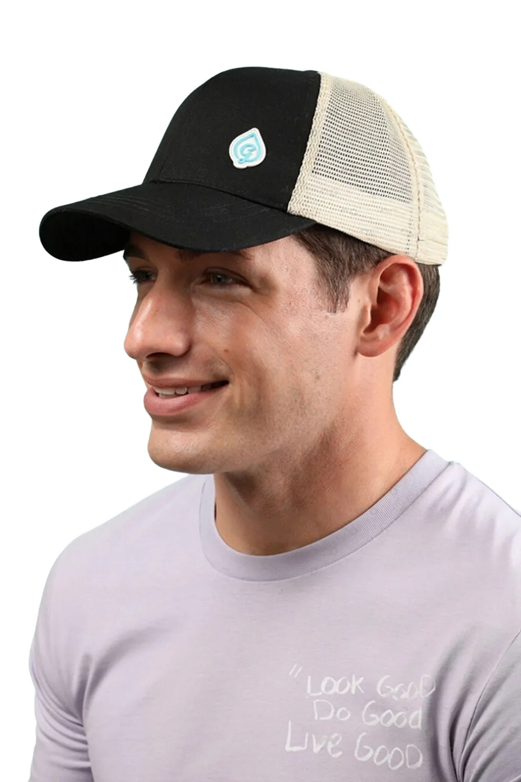 Black Organic Recycled Trucker Hat ♻️