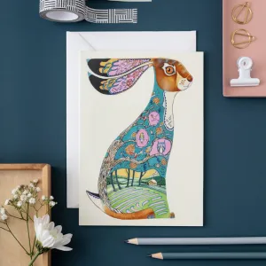 Blue Hare Note Card