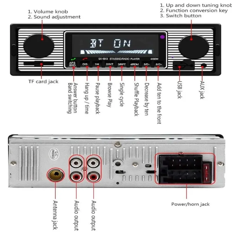 Bluetooth MP3 Player Radio Stereo