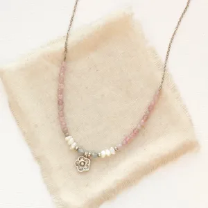 Blush Mini Cactus Flower Necklace