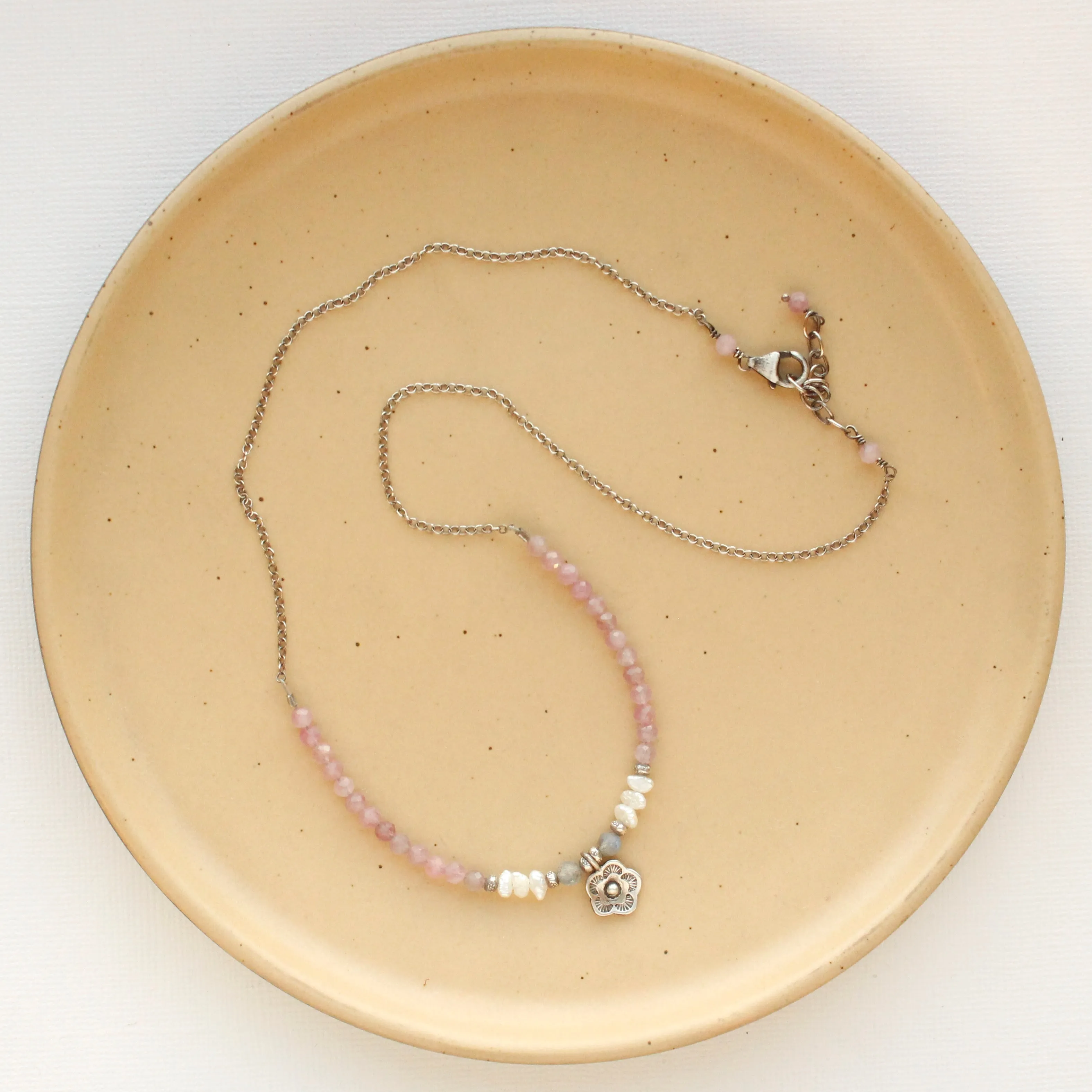 Blush Mini Cactus Flower Necklace