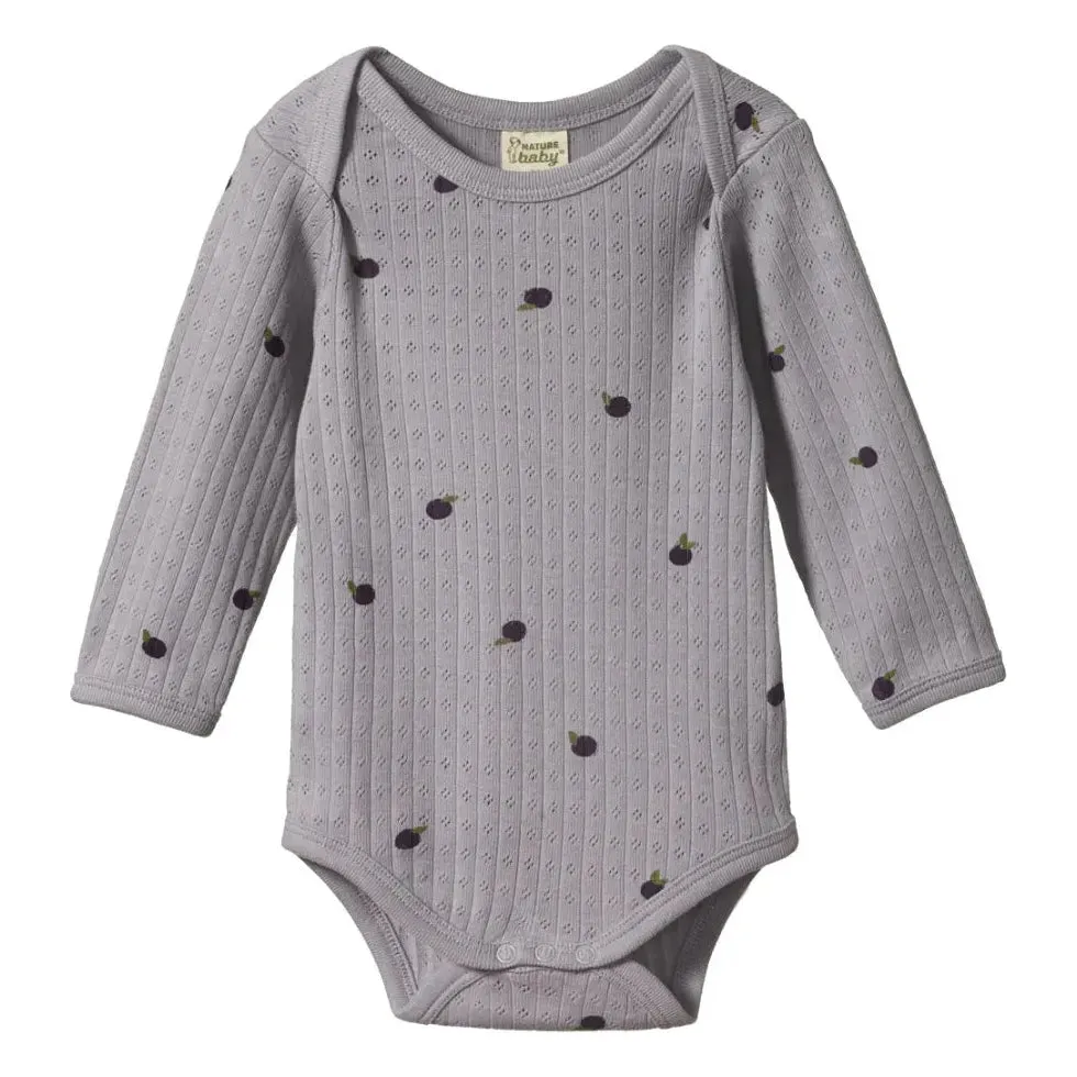 Bodysuit Pointelle - Doris Plum Print