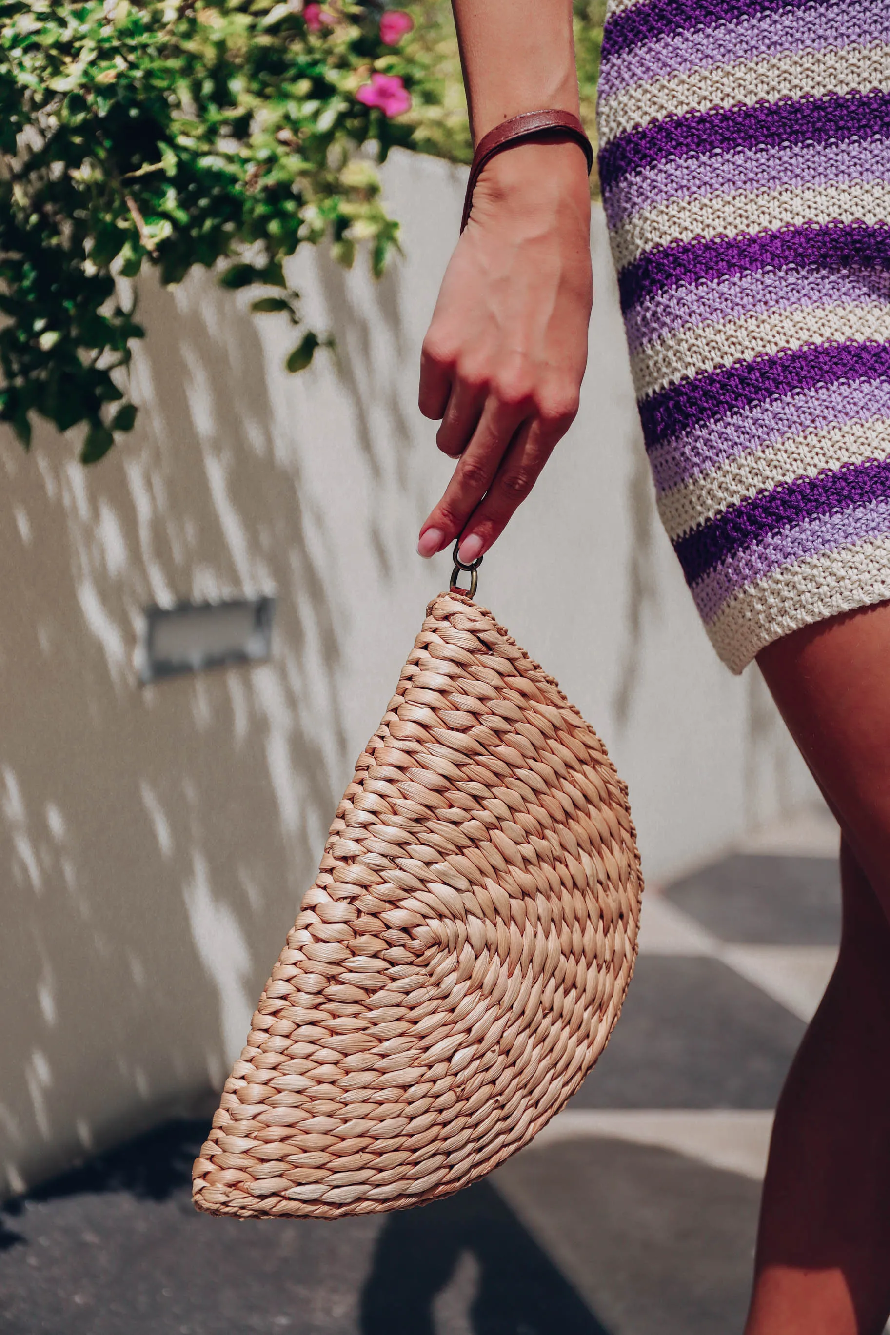 Bohemian Summer Straw Clutch