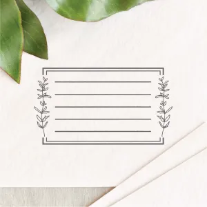 Botanical Envelope Address Lines Stamp