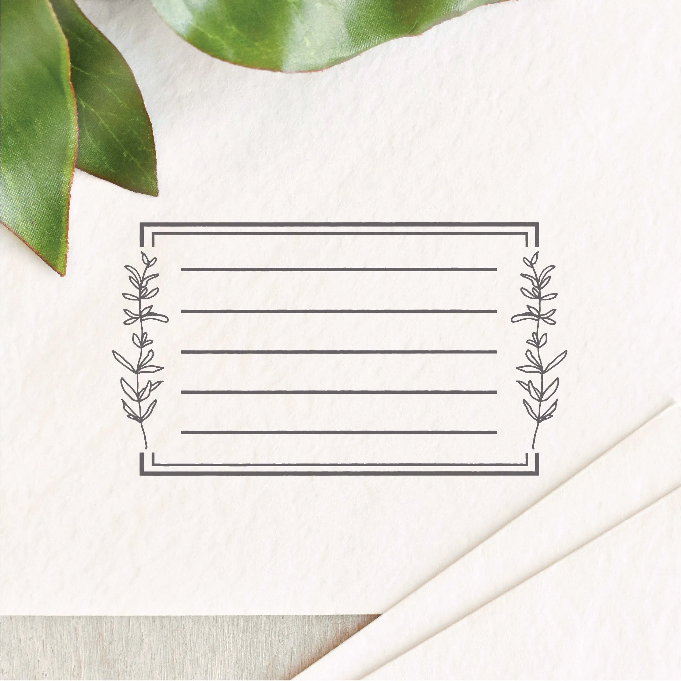 Botanical Envelope Address Lines Stamp