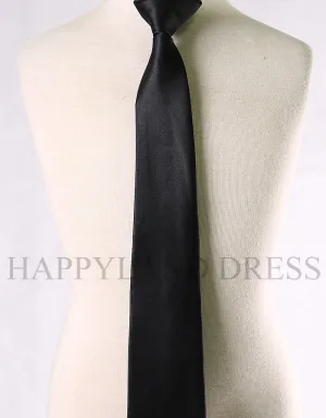 Boy's Black Clip-On Tie