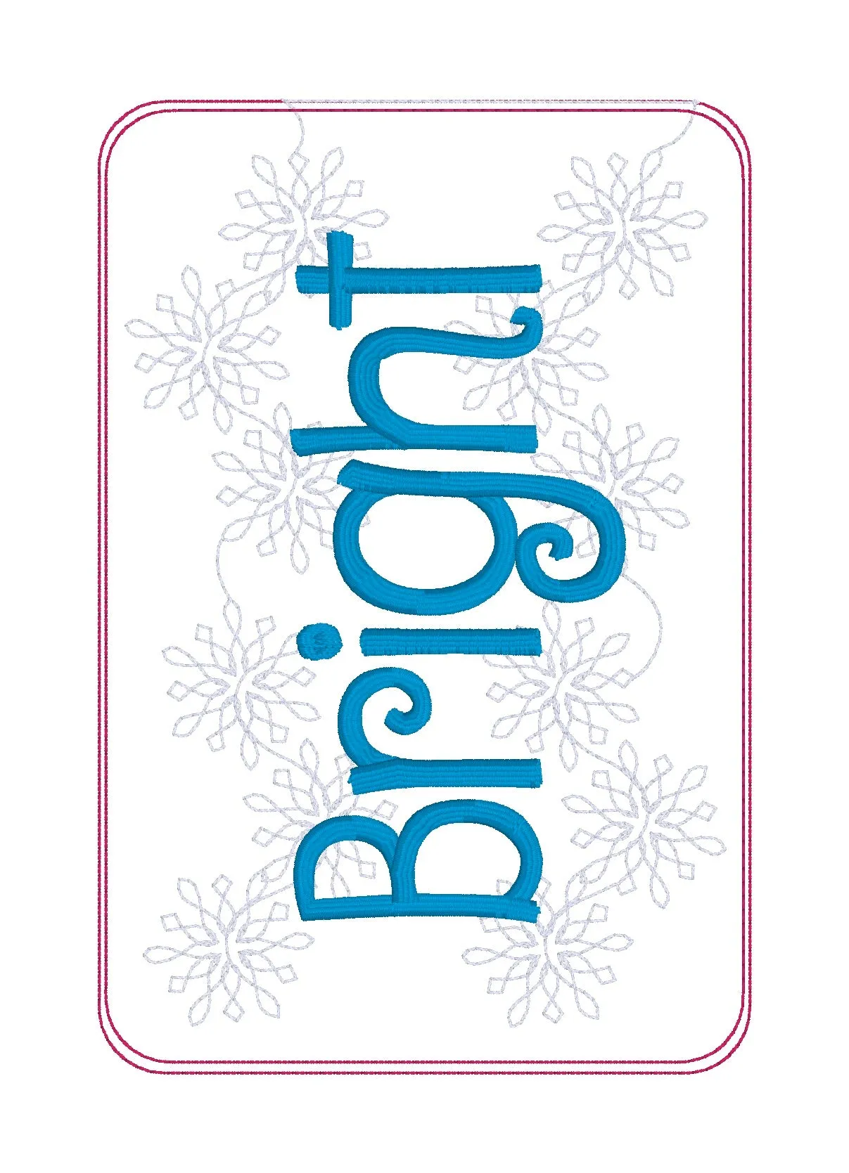Bright envelope style ITH Mug rug machine embroidery design (4 sizes included) DIGITAL DOWNLOAD