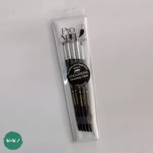 BRUSH SET -  INTRO TO ART - SCHOLARCRYL designed for Acrylics & Oils - 5 Brush Wallet set 36WA
