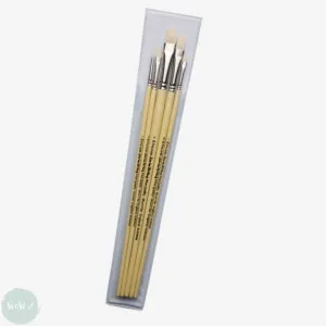 BRUSH SET -  Series B – Finest Quality Hogs Hair Brush Wallet - W7B
