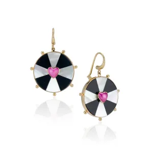 Bullseye Heart Earrings