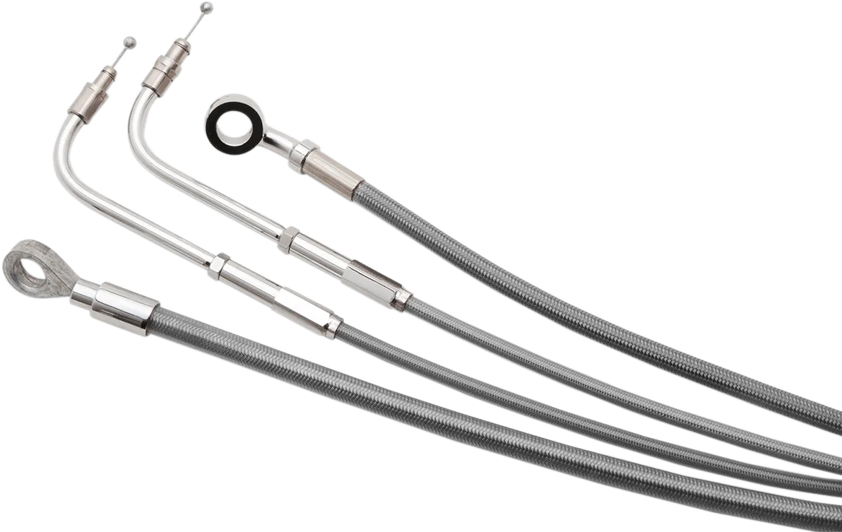 Burly Brand B30-1164 Handlebar Cable/Line Install Kit - Stainless Steel