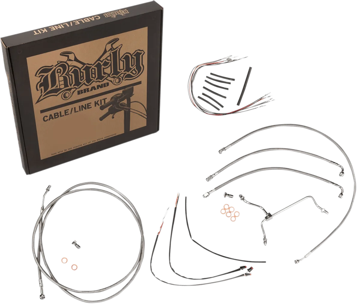 Burly Brand B30-1164 Handlebar Cable/Line Install Kit - Stainless Steel