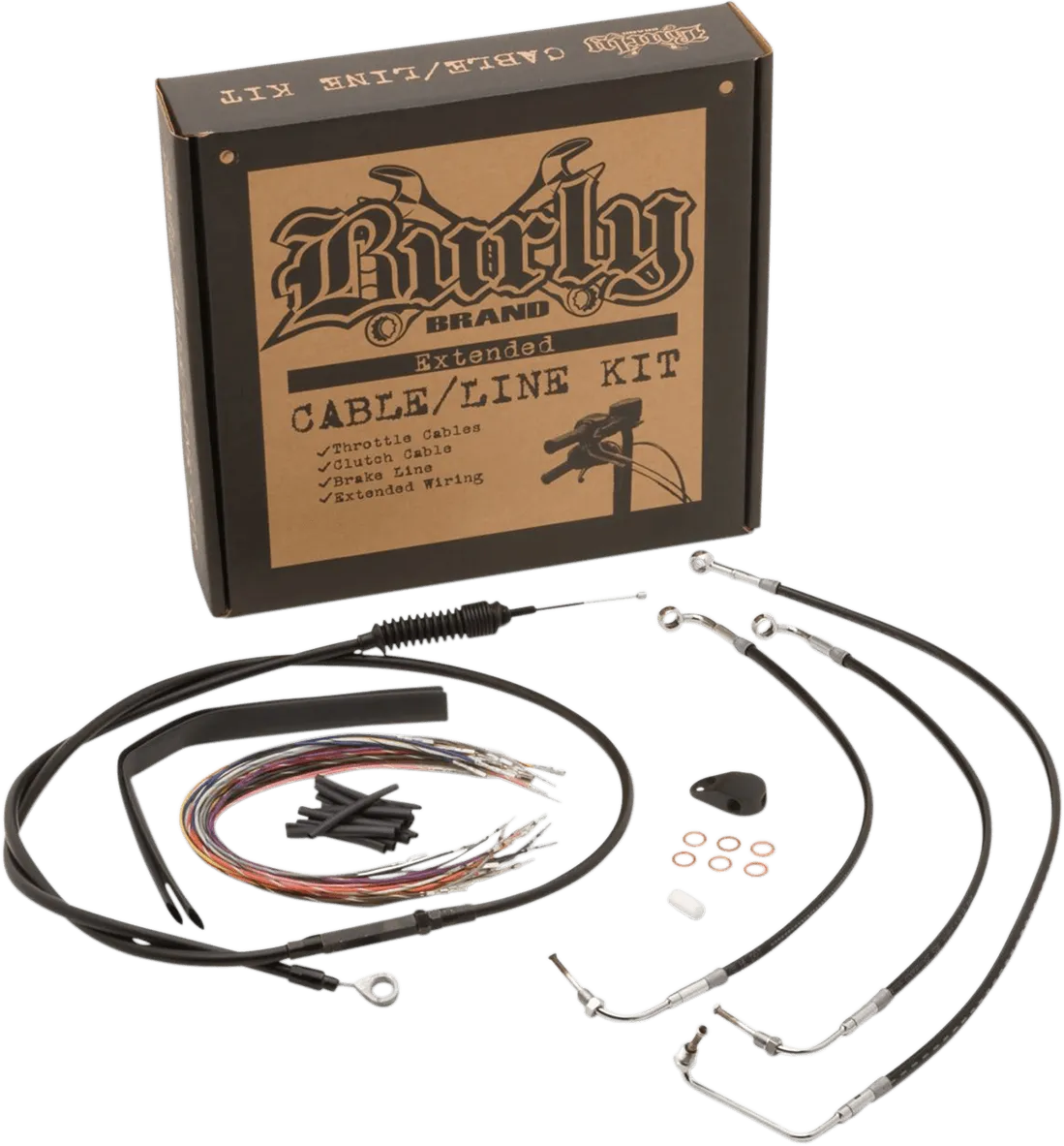 Burly Brand B30-1235 Handlebar Cable/Line Install Kit - Black