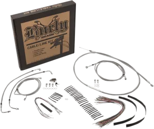 Burly Brand B30-1236 Handlebar Cable/Line Install Kit - Stainless Steel
