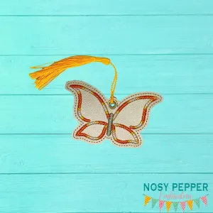 Butterfly Minimalist bookmark/bag tag/ornament machine embroidery file DIGITAL DOWNLOAD