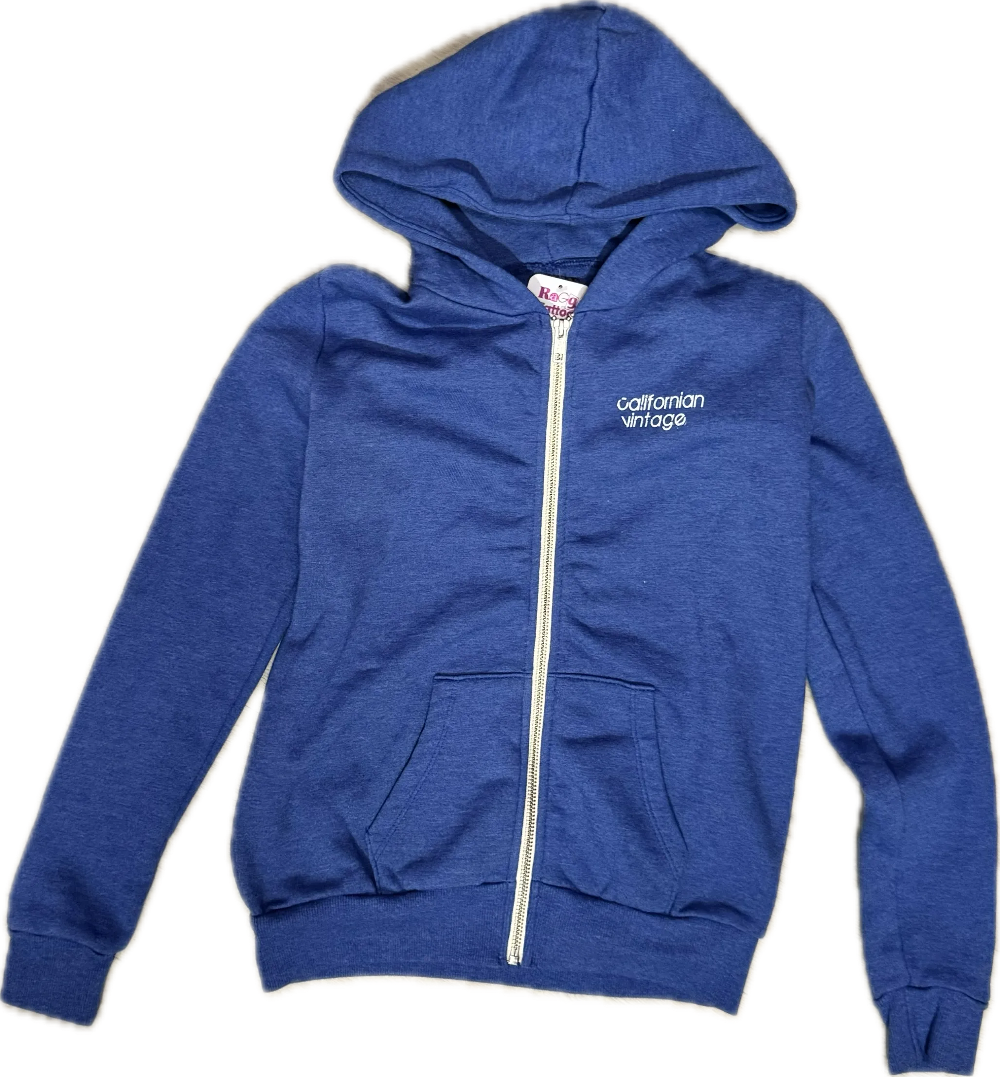 CALIFORNIAN VINTAGE- One Star Zip Up Hoodie (Blue)
