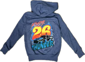 Californian Vintage- Thunder Zip-up Hoodie (dusty blue)