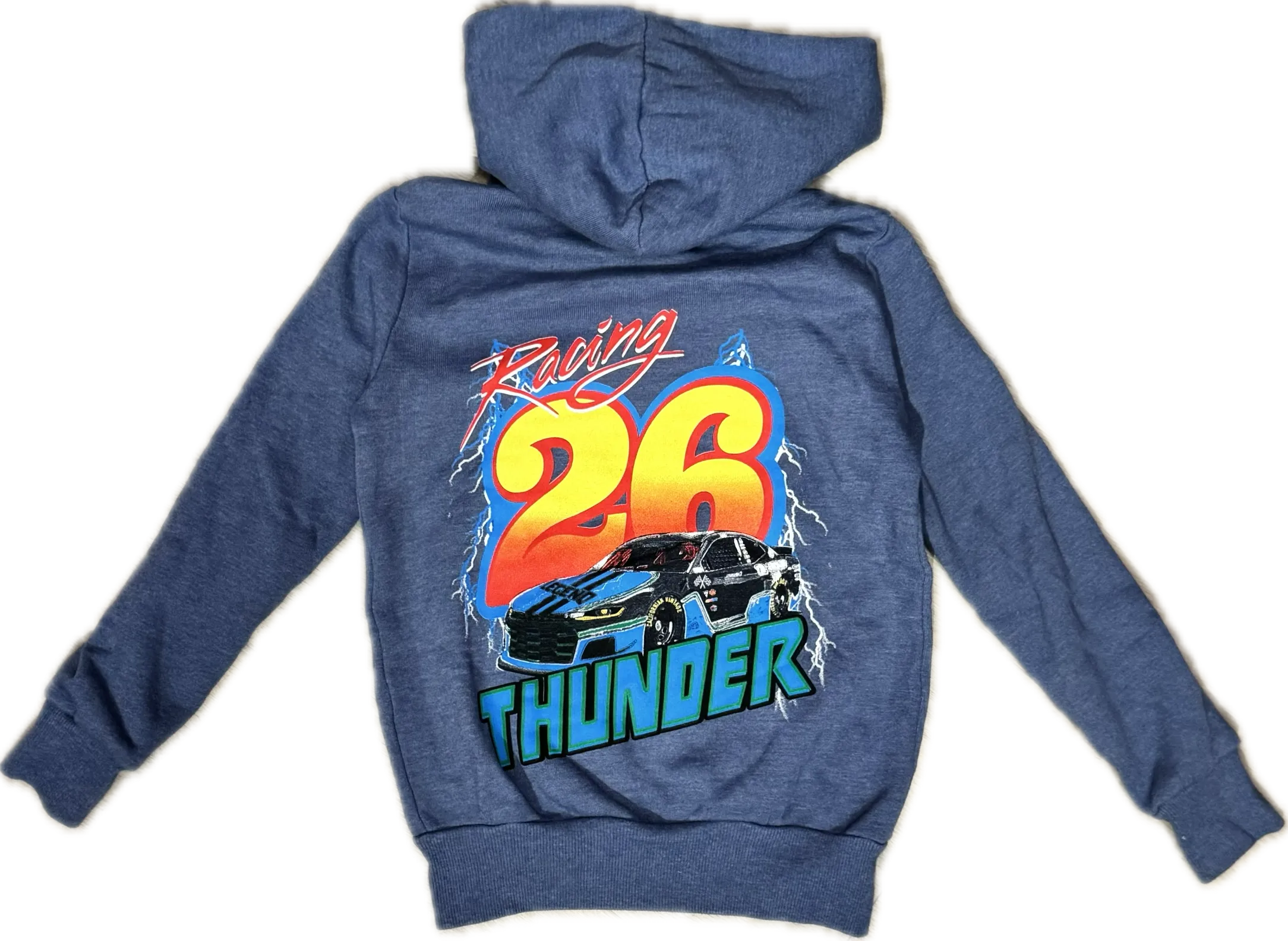 Californian Vintage- Thunder Zip-up Hoodie (dusty blue)