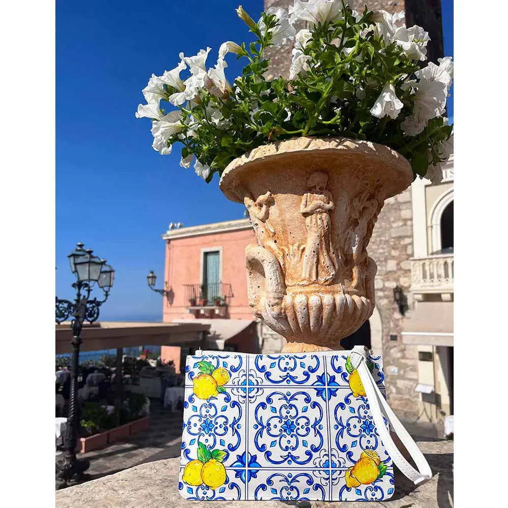 Caltagirone Limone Clutch Bag