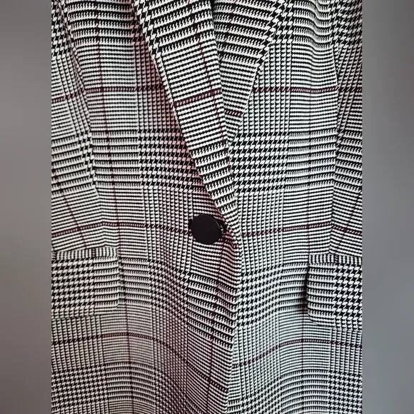 Calvin Klein Long Plaid Blazer coat