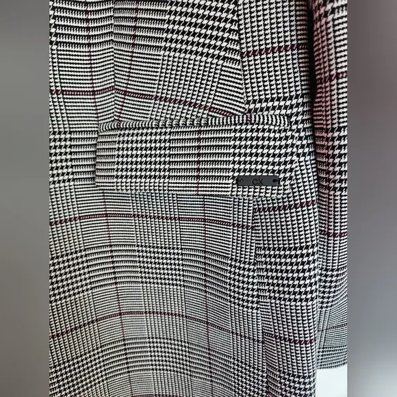 Calvin Klein Long Plaid Blazer coat