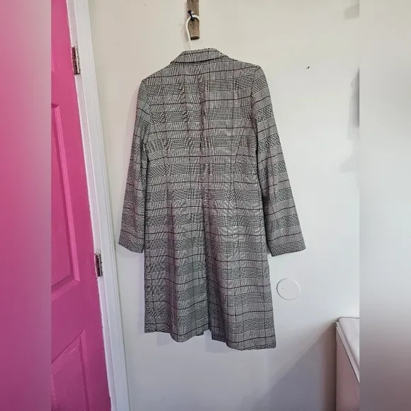 Calvin Klein Long Plaid Blazer coat
