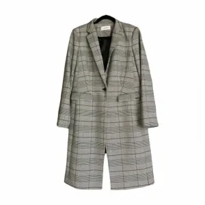 Calvin Klein Long Plaid Blazer coat